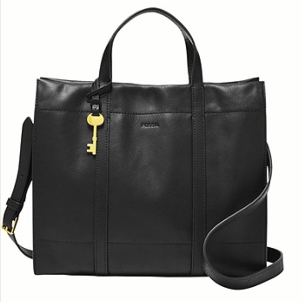 Fossil Carmen Shopper black tote bag